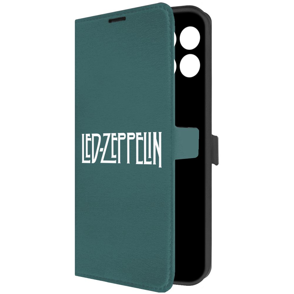 

Чехол-книжка Krutoff Eco Book для Honor X6a Led Zeppelin зелёный опал, Зеленый