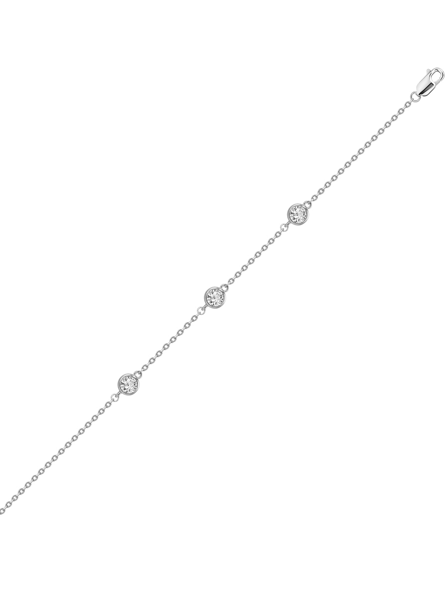 

Браслет из серебра р.  MIUZ Diamonds (Московский ювелирный завод) B2036-PR-3806, фианит, B2036-PR-3806