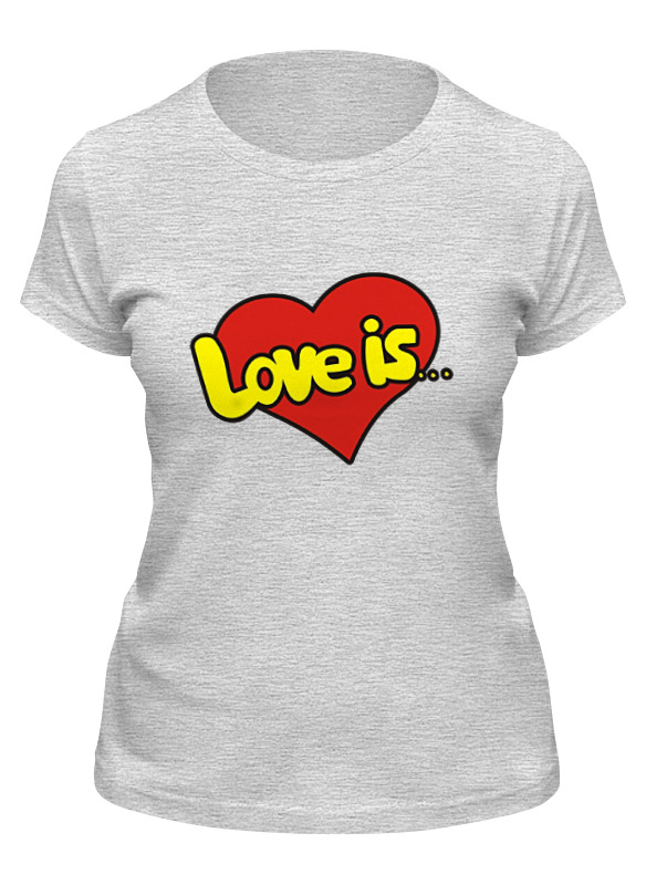 

Футболка женская Printio Love is серая M, Love is