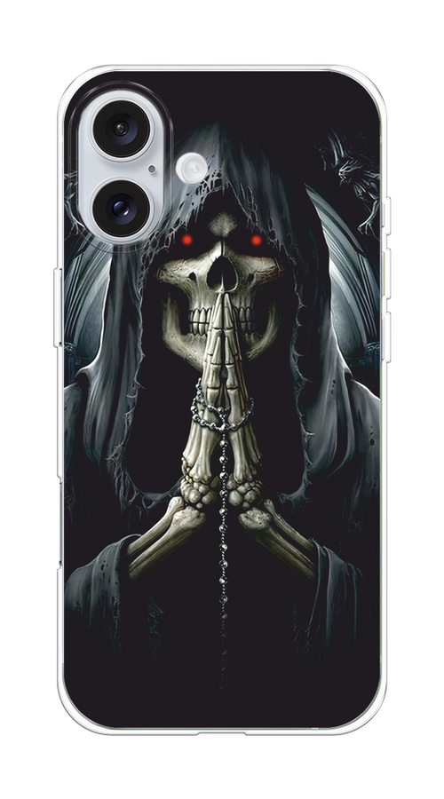 

Чехол на Apple iPhone 16 Plus "Молитва", Серый, 16150-1