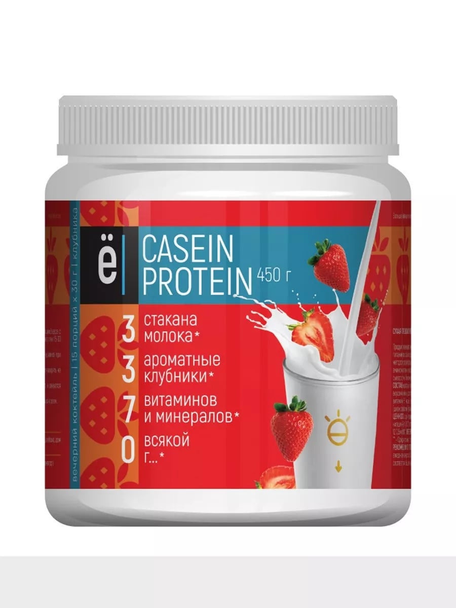 ебатон Casein Protein 450 г Клубника