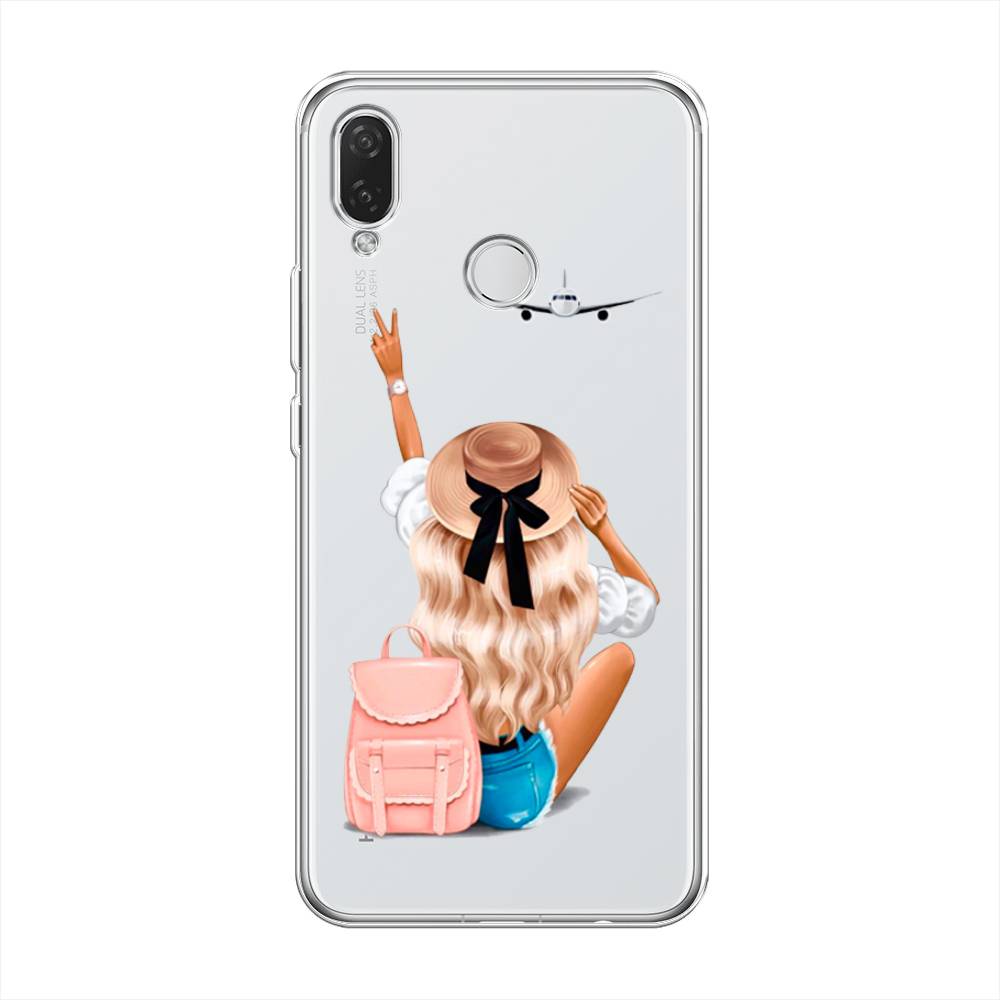 

Чехол Awog на Huawei Nova 3i "Автостопом самолетом", Бежевый;розовый;голубой, 68350-7
