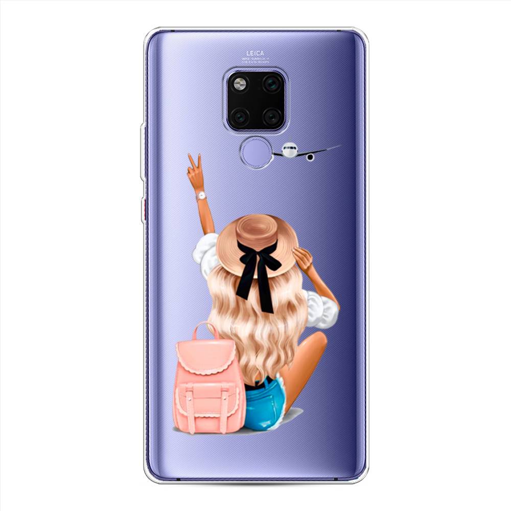 

Чехол Awog на Huawei Mate 20X "Автостопом самолетом", Бежевый;розовый;голубой, 66950-7