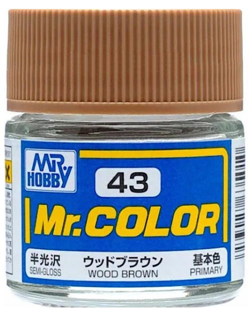 

Краска акриловая на специальном разбавителе MR.HOBBY Mr.Color Wood brown, MН-С43, Древесный
