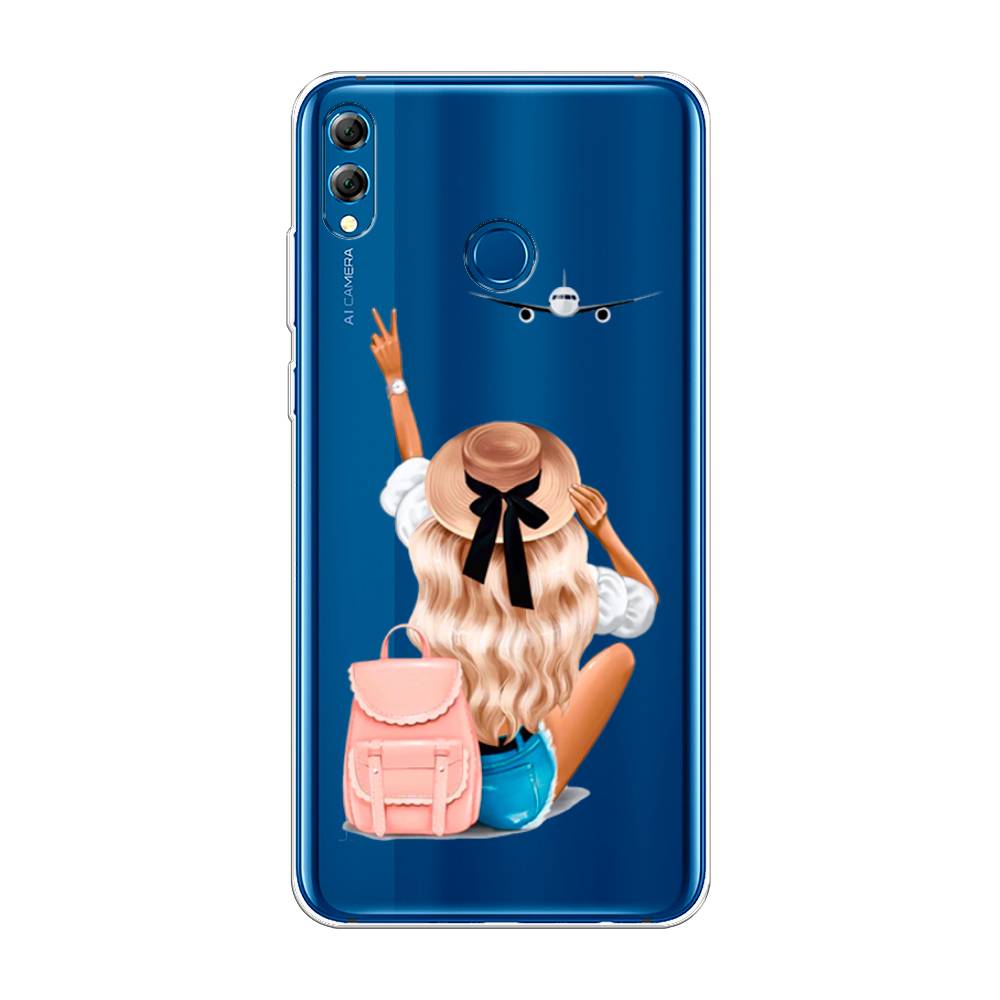 

Чехол Awog на Honor 8X Max "Автостопом самолетом", Бежевый;розовый;голубой, 66550-7