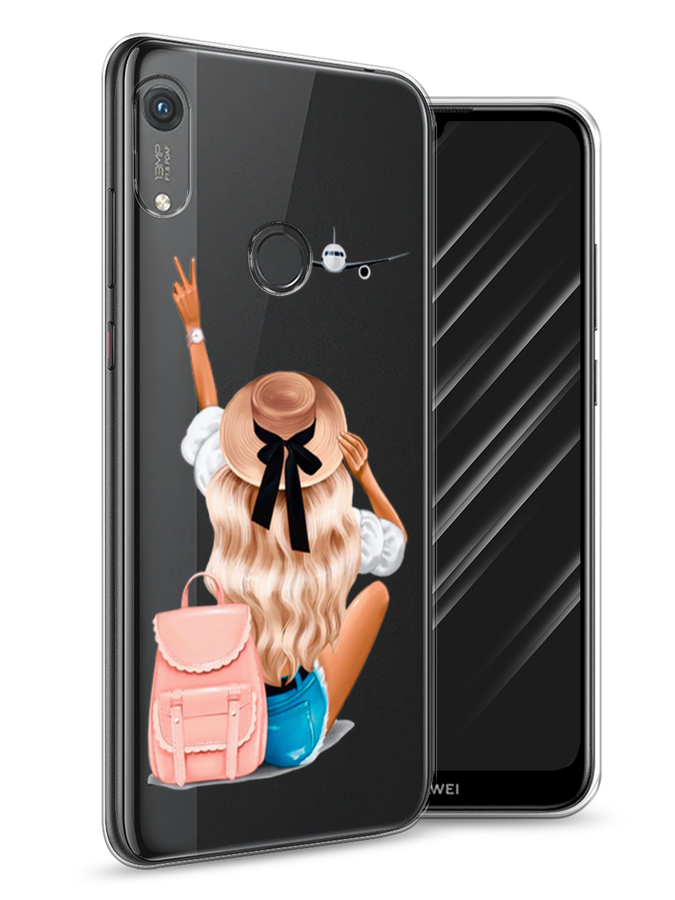 

Чехол Awog на Honor 8A (8A Pro/Prime) "Автостопом самолетом", Бежевый;розовый;голубой, 68750-7