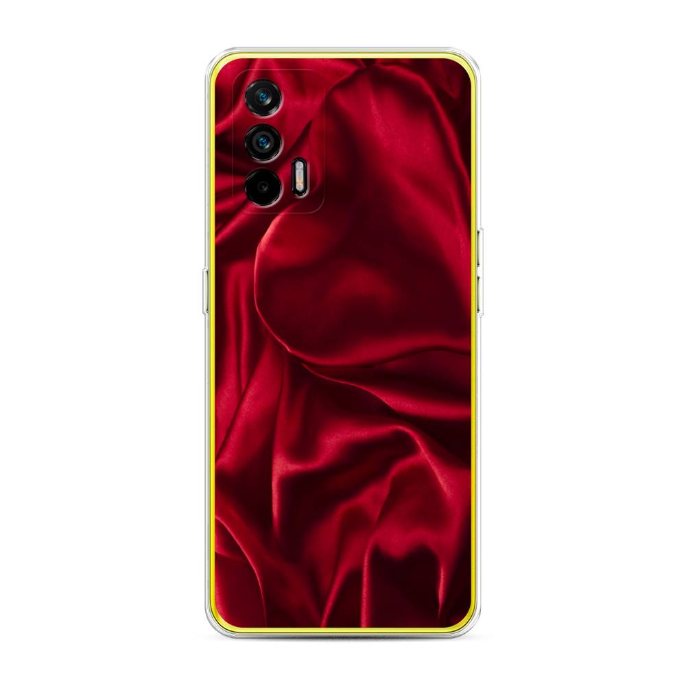 фото Силиконовый чехол "текстура красный шелк" на realme q3 pro awog