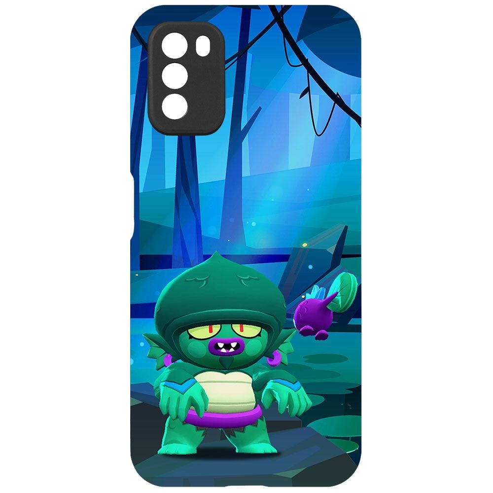 

Чехол-накладка Krutoff Софт Кейс Brawl Stars - Болотный Джин для Xiaomi Poco M3 черный