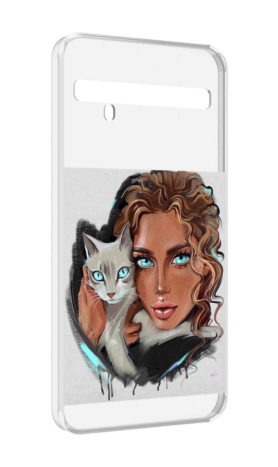 

Чехол MyPads девушка-с-котом-голубые-глаза женский для TCL 10 Pro / TCL 10 + Plus, Прозрачный, Tocco
