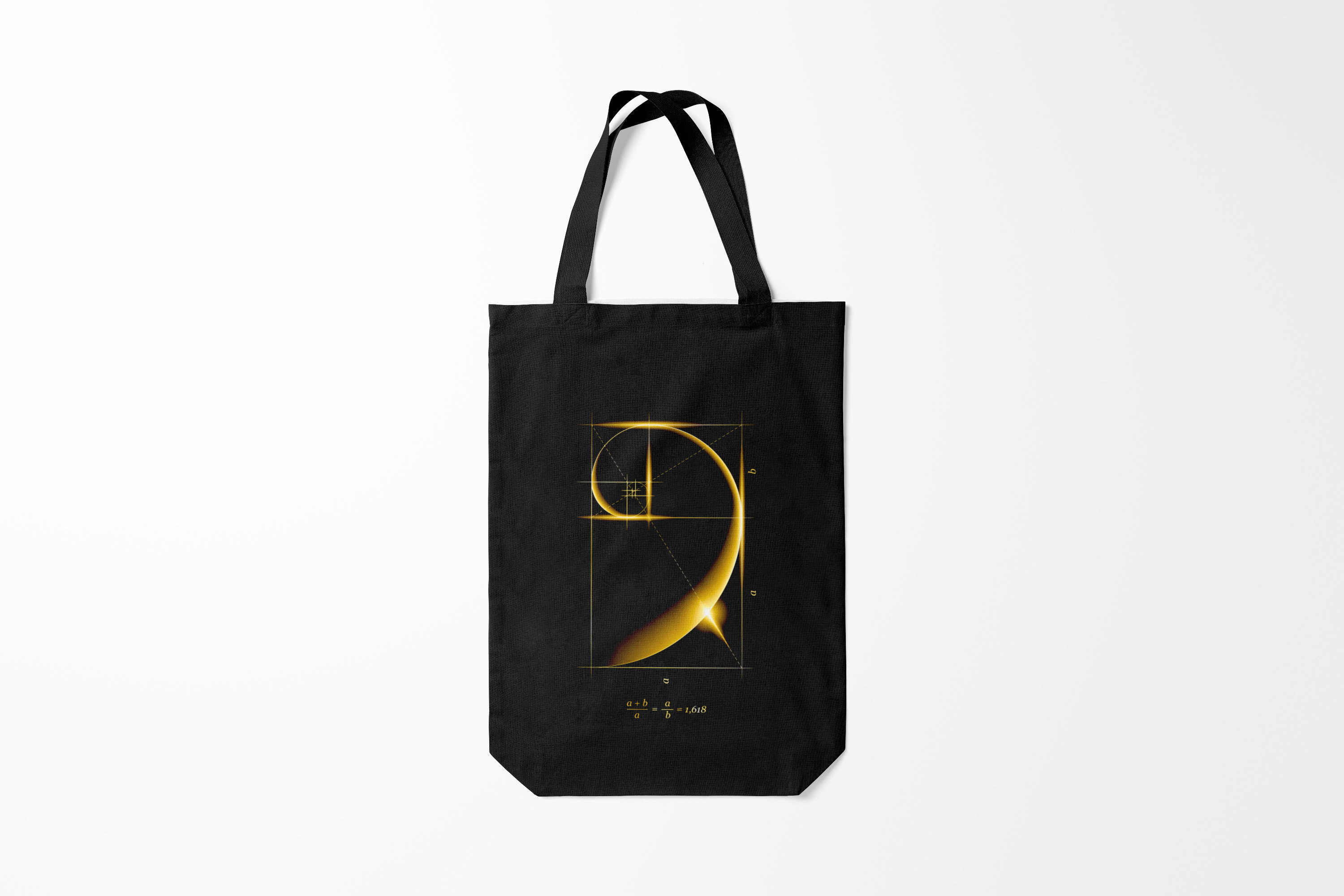 

Сумка шoппер унисекс Burnettie принты Золотое сечение, черный, принты Золотое сечение