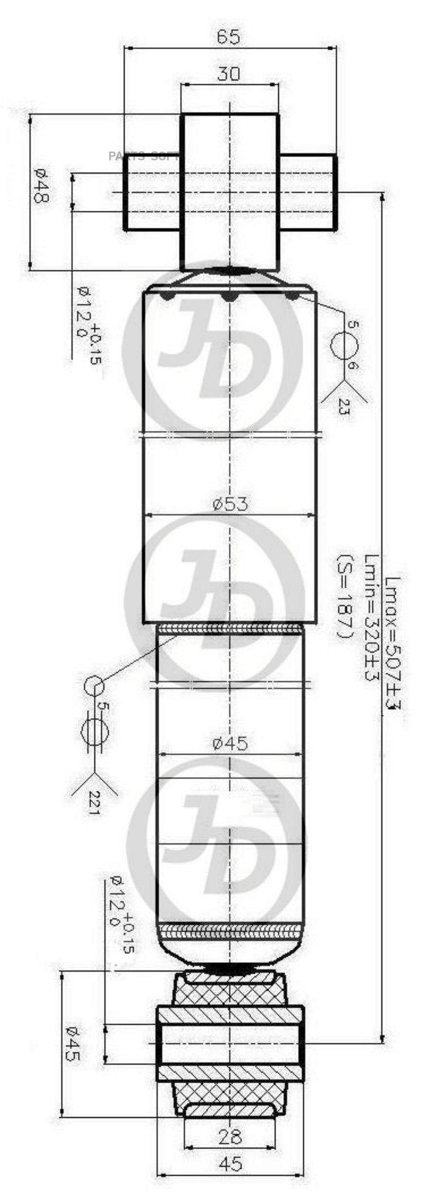 

Амортизатор Газомасляный Задний /349078/ Just Drive арт. JAA0237