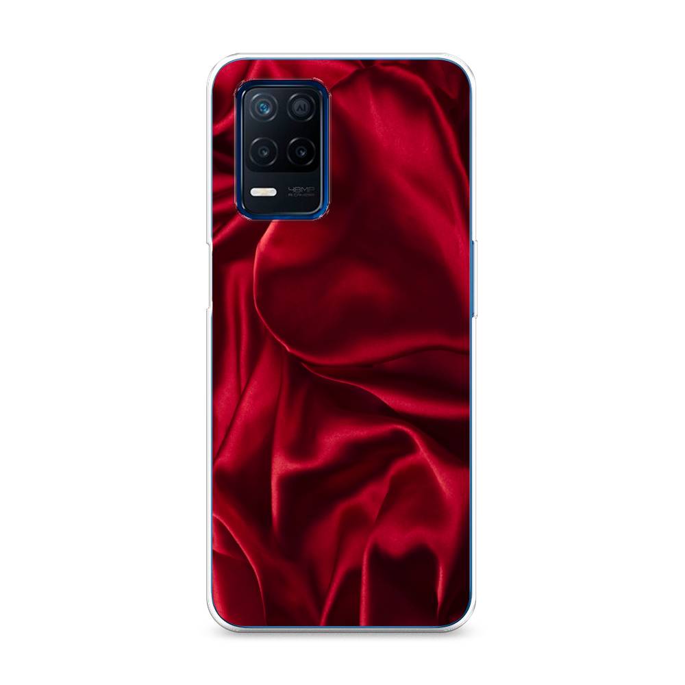 фото Силиконовый чехол "текстура красный шелк" на realme narzo 30 5g awog