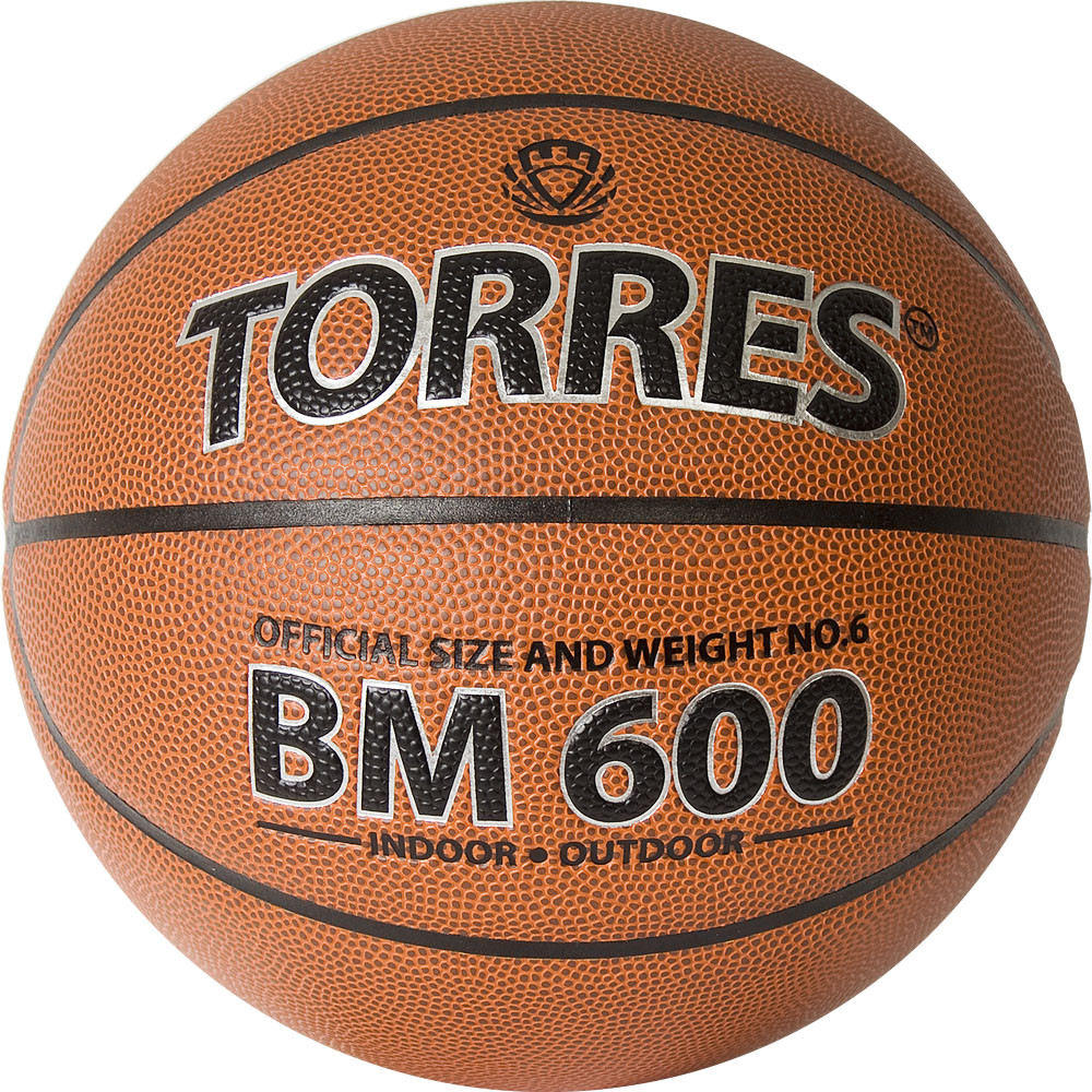 фото Баскетбольный мяч torres bm600 b10026 №6 brown