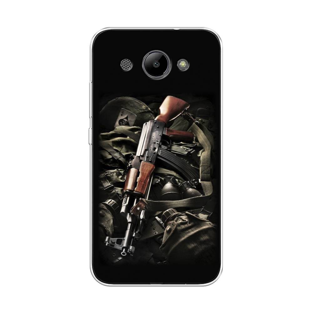 фото Чехол awog "автомат" для huawei y3 2018