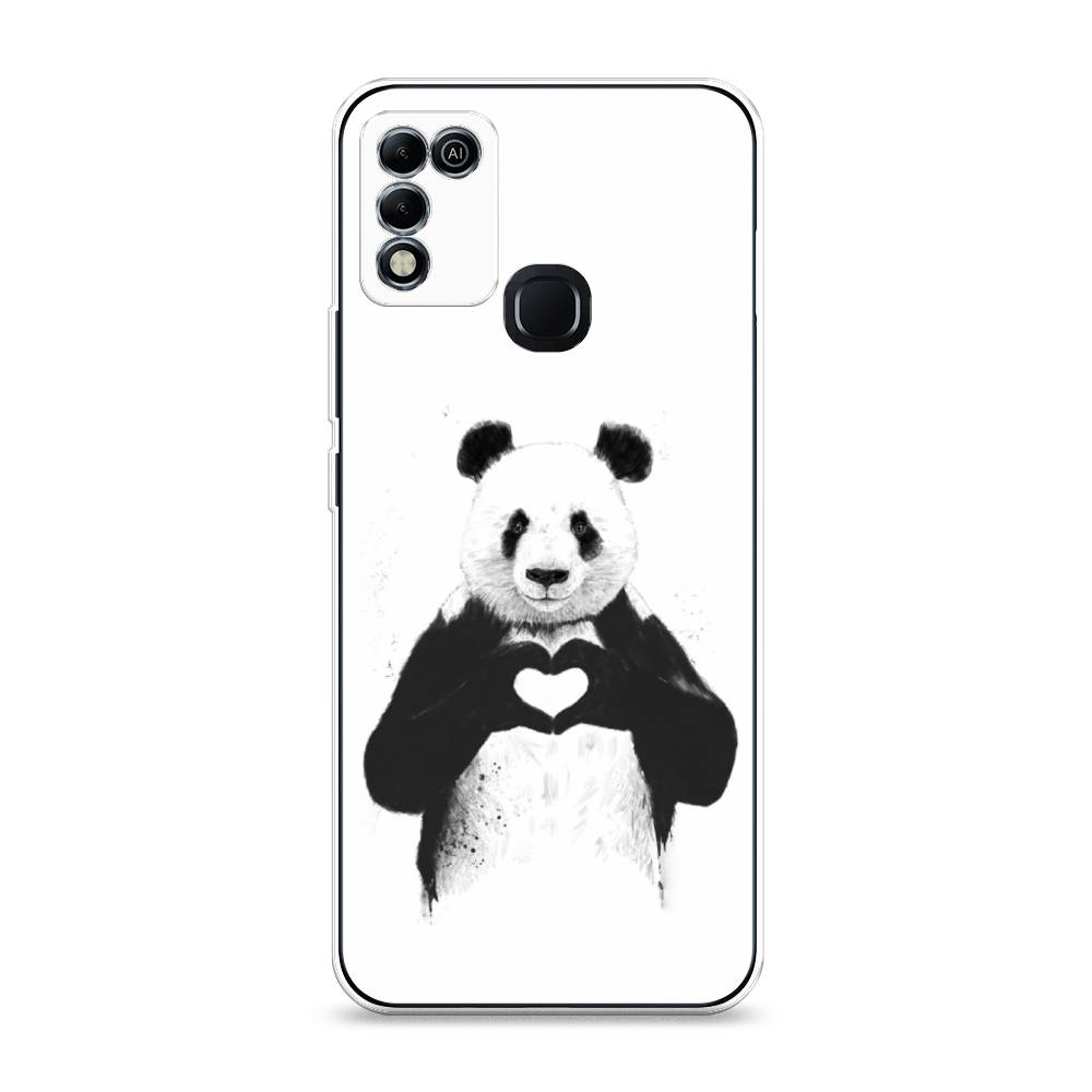 

Чехол Awog на Infinix HOT 11 Play "Панда love", Разноцветный, 3100850-10