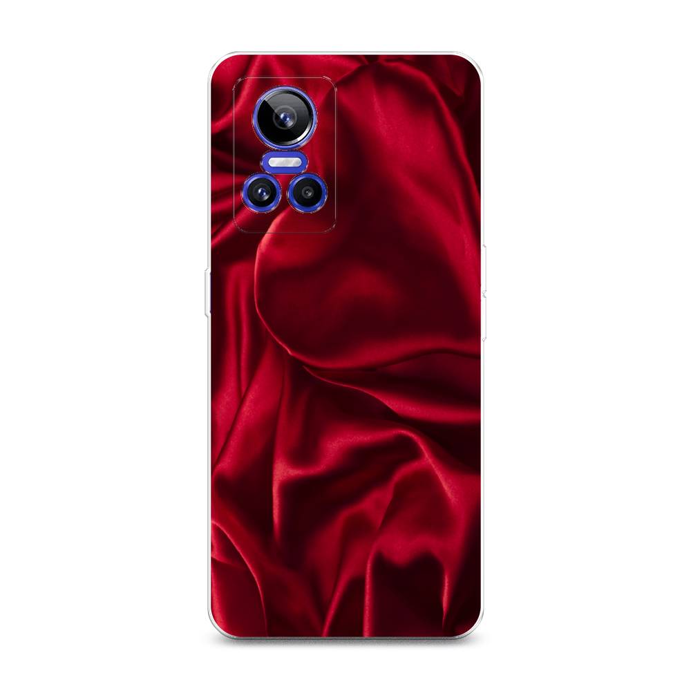 фото Силиконовый чехол "текстура красный шелк" на realme gt neo 3 awog