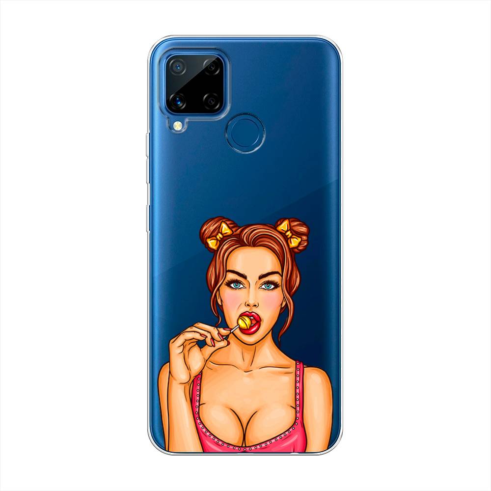 

Чехол Awog на Realme C15 "Вкусный леденец", Разноцветный