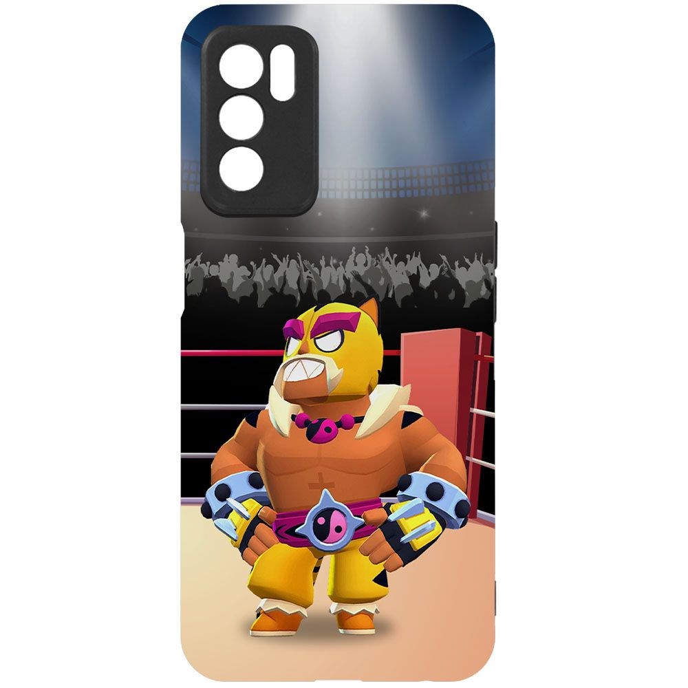 

Чехол-накладка Krutoff Софт Кейс Brawl Stars - Эль Тигро для Oppo A16 черный