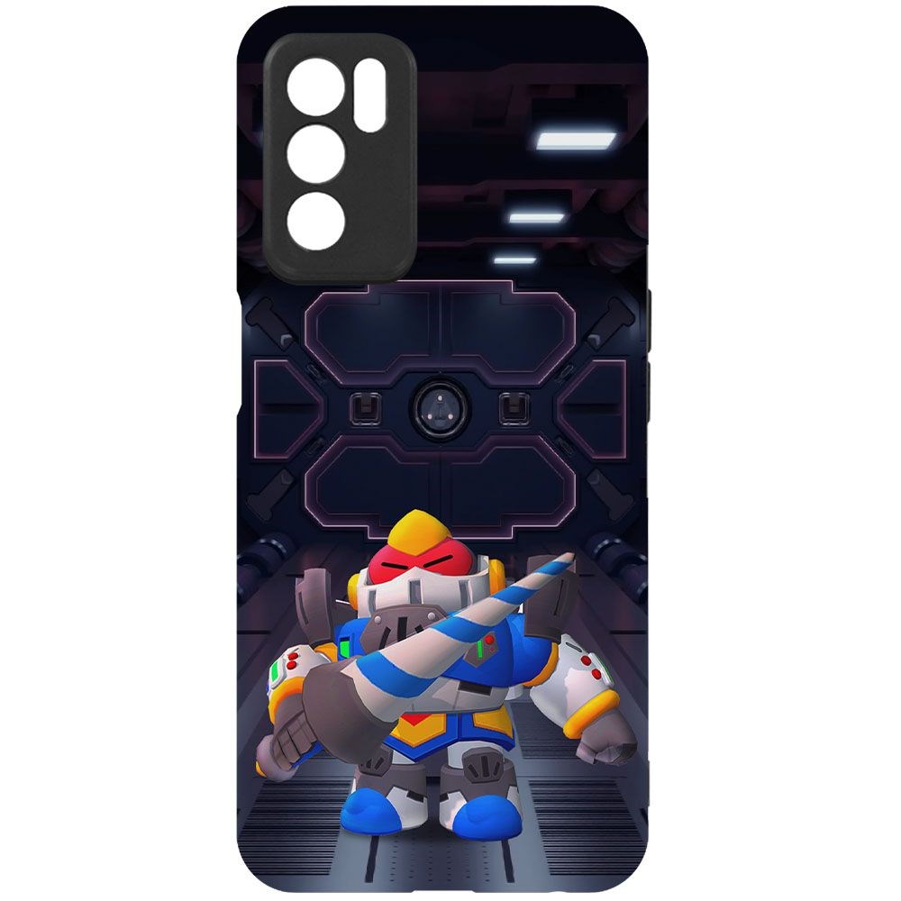 

Чехол-накладка Krutoff Софт Кейс Brawl Stars - Паладин Вольт-Меха для Oppo A16 черный