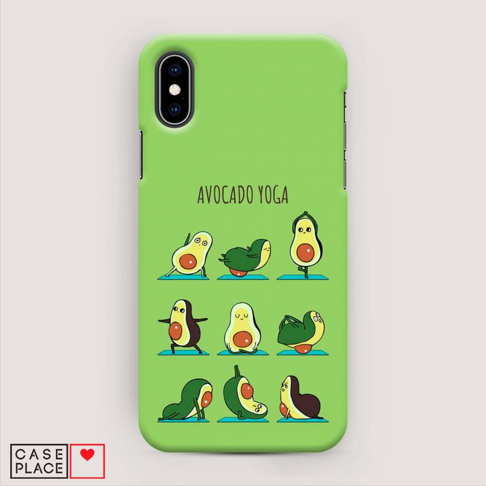 

Пластиковый чехол "Авокадо йога" на Apple iPhone XS (10S), 11820-7