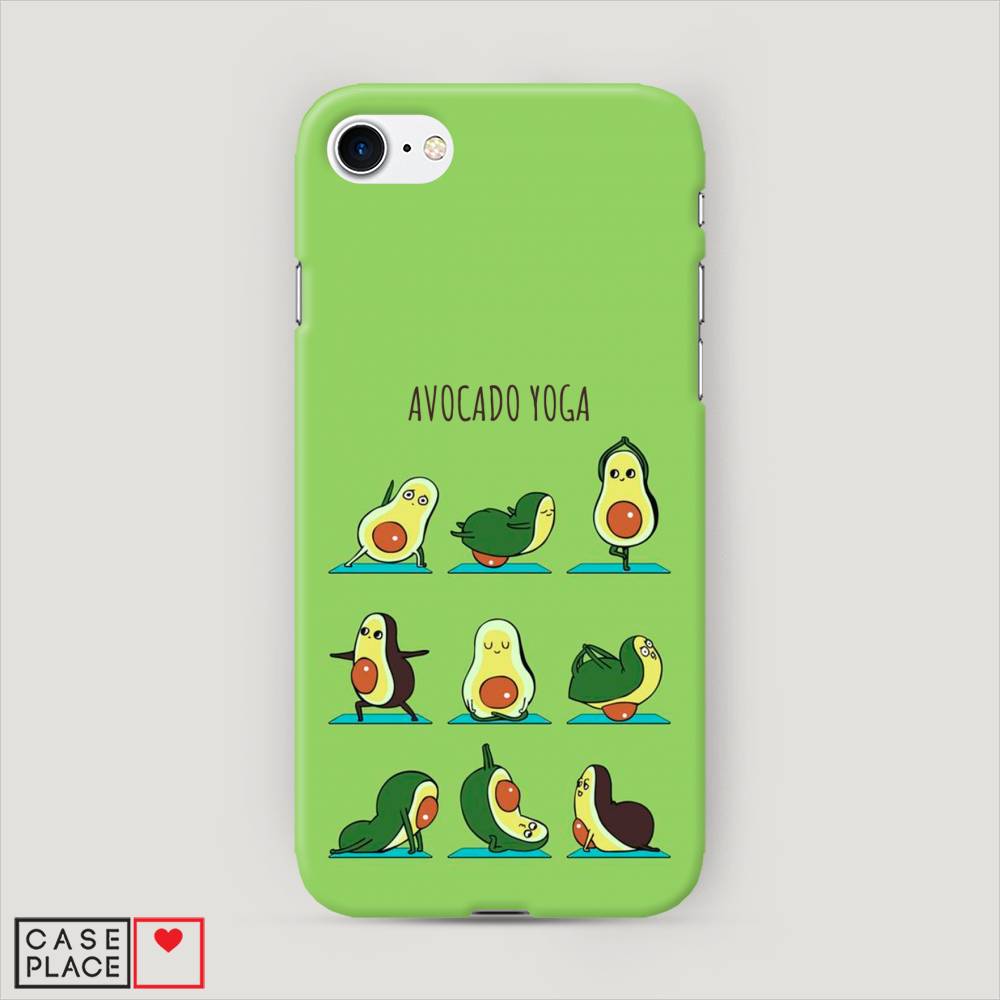 фото Пластиковый чехол "авокадо йога" на apple iphone 8 awog