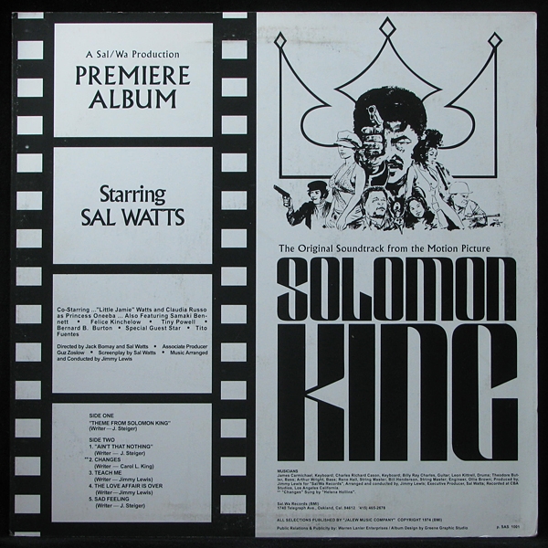 

Soundtrack - Solomon King (promo) (LP)