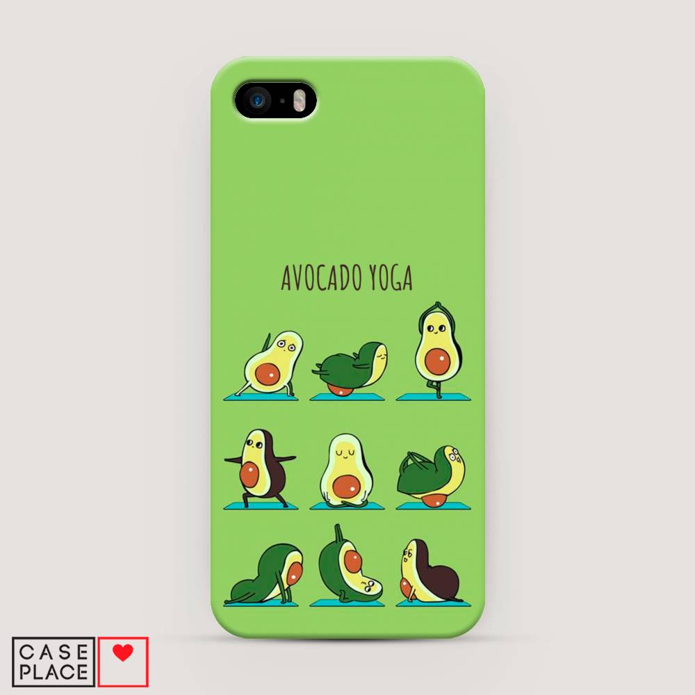 

Пластиковый чехол "Авокадо йога" на Apple iPhone 5, 10320-7