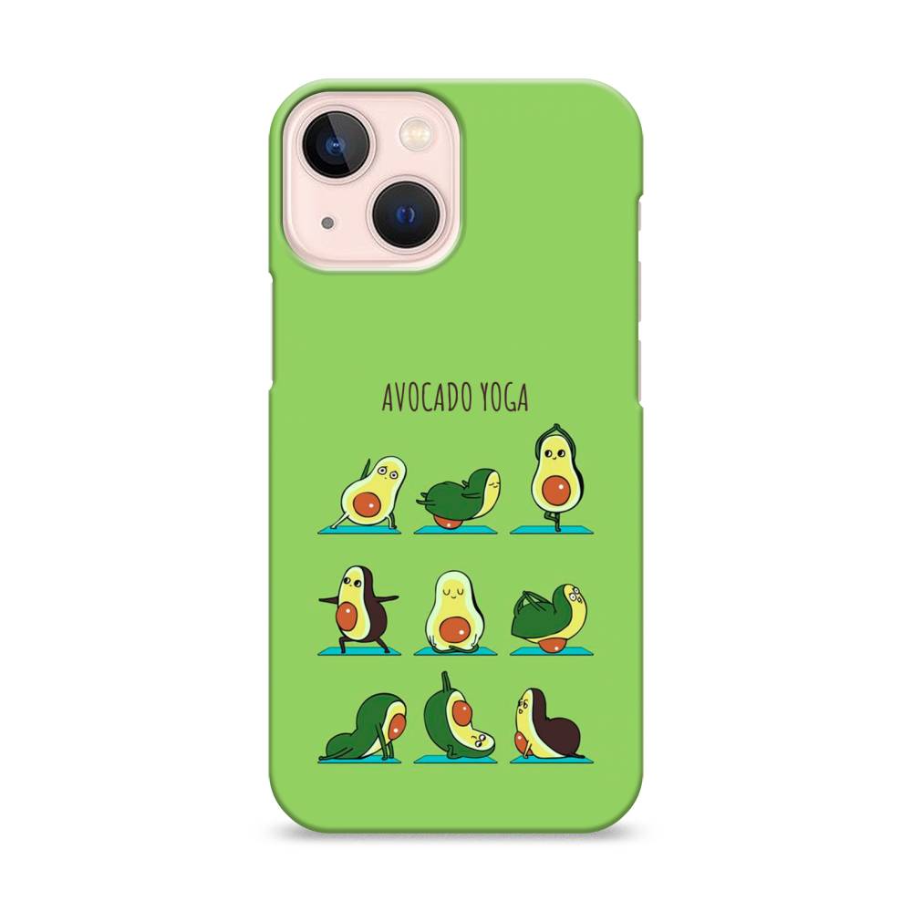 фото Пластиковый чехол "авокадо йога" на apple iphone 13 mini awog