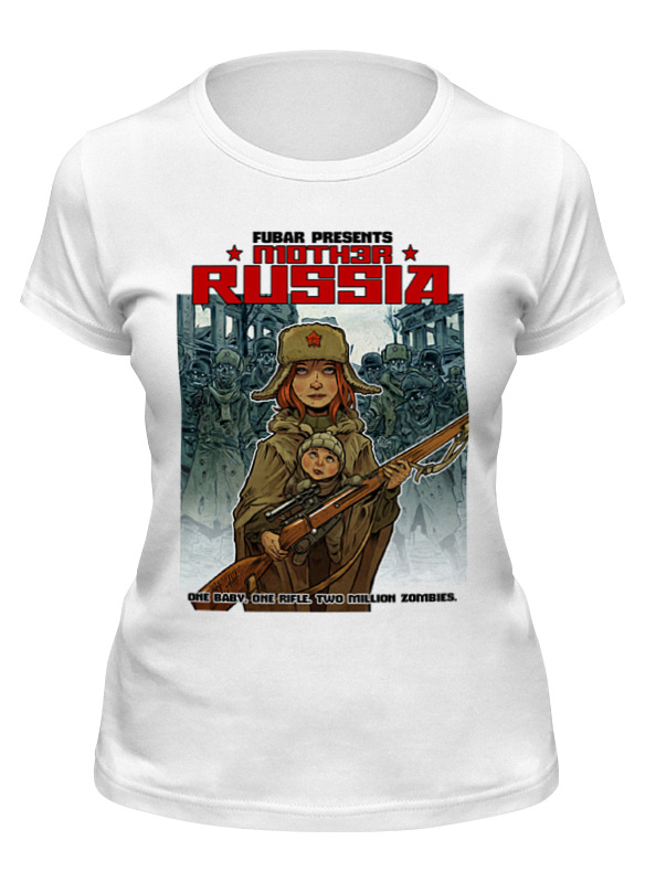 

Футболка женская Printio Зомби россия белая 2XL, Белый, Зомби россия