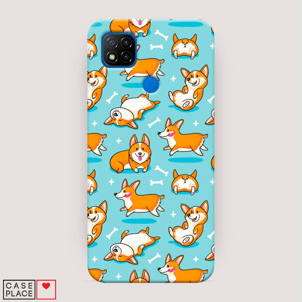 

Пластиковый чехол "Веселые корги" на Xiaomi Redmi 9C, 39020-1