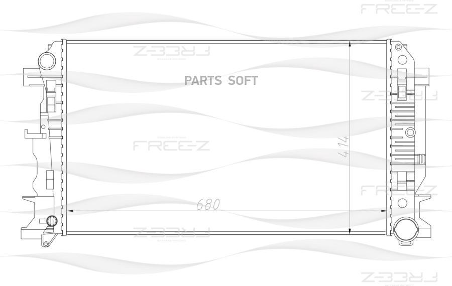 

Радиатор MERCEDES Sprinter W906 06-VW Crafter 06- KK0232
