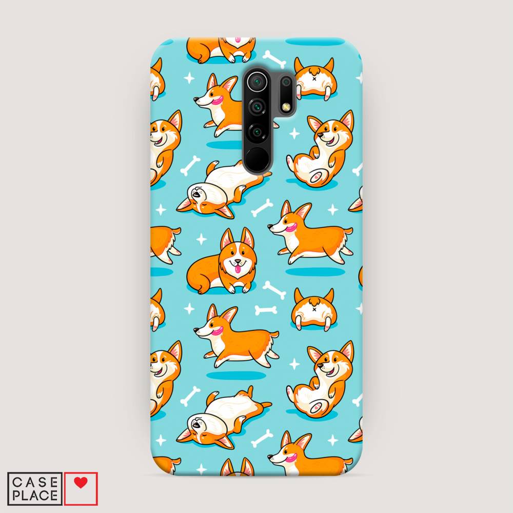 

Пластиковый чехол "Веселые корги" на Xiaomi Redmi 9, 38320-1