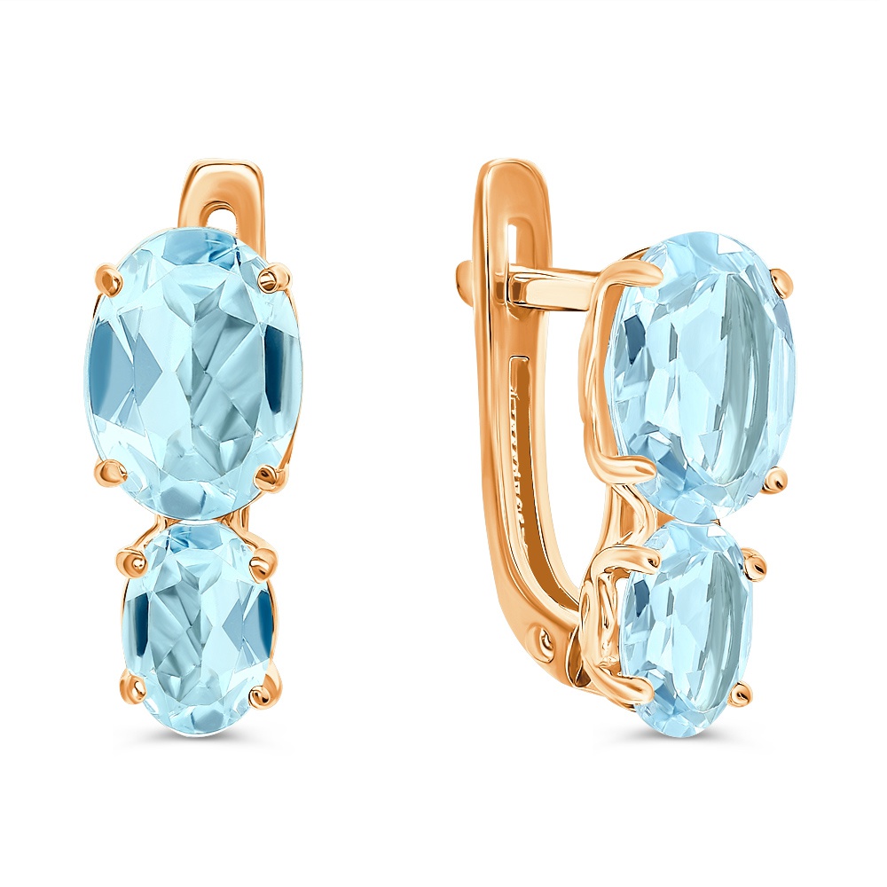 

Серьги из золота 585Gold 202010235, топаз, 202010235