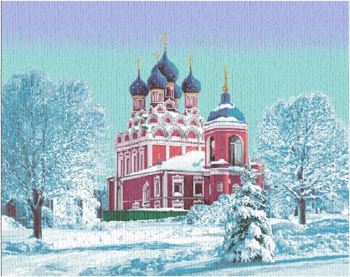 

Подушка Декоративная Гобеленовая 45х63 Тихвинский храм 45*63, Разноцветный
