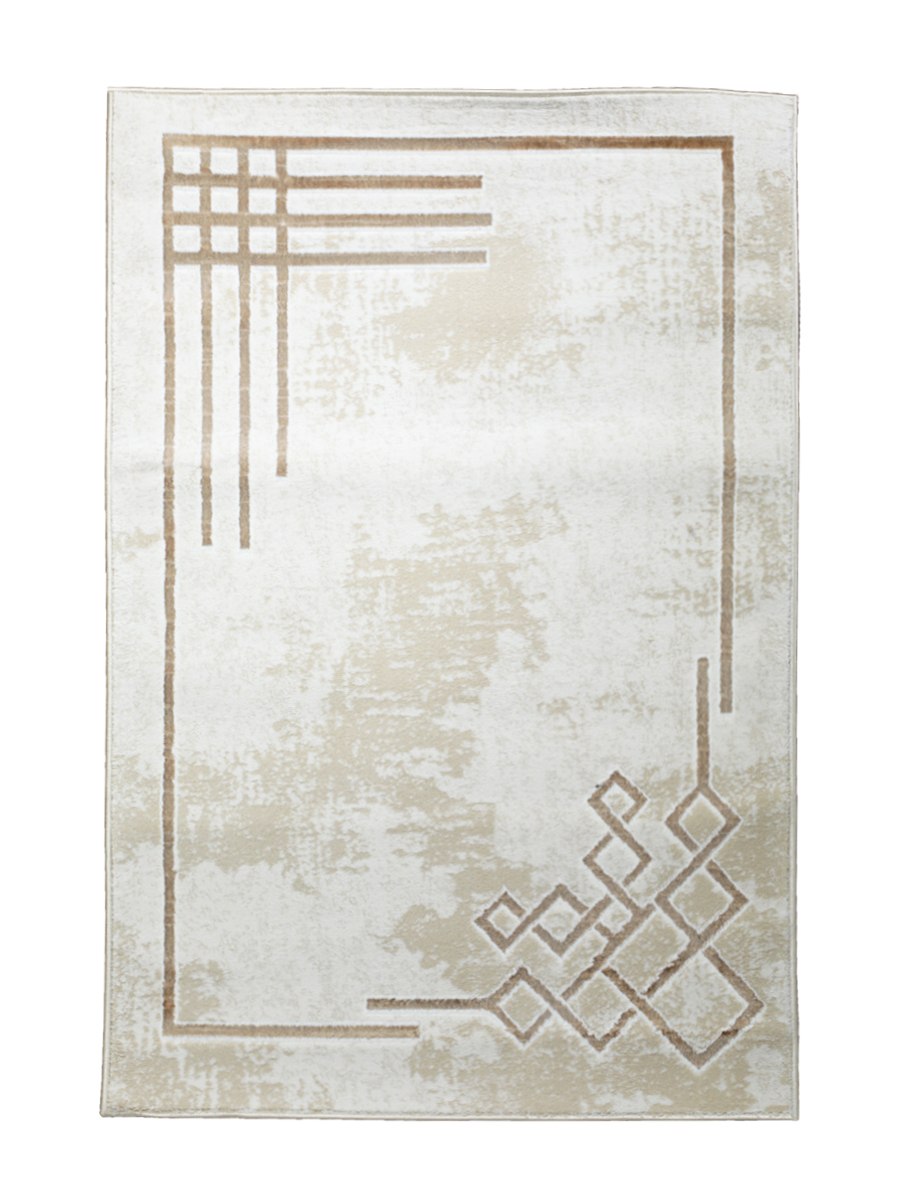 Ковер ворсовый Kamalak tekstil DREAM бежевый с коричневым 120х180 арт. УК-1077-06