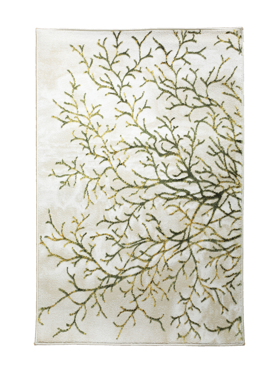 Ковер ворсовый Kamalak tekstil DREAM бежевый с зеленым 120х180 арт. УК-1067-06