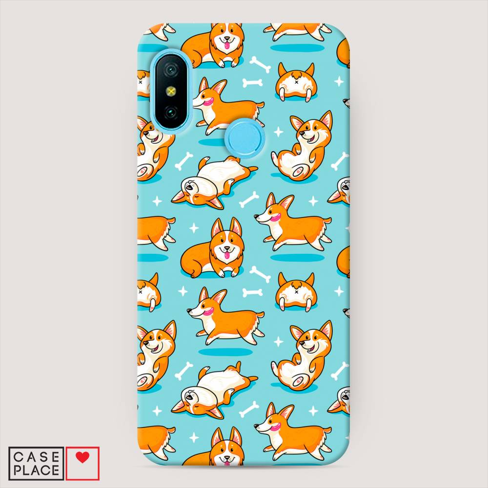 

Пластиковый чехол "Веселые корги" на Xiaomi Redmi 6 Plus, 33920-1