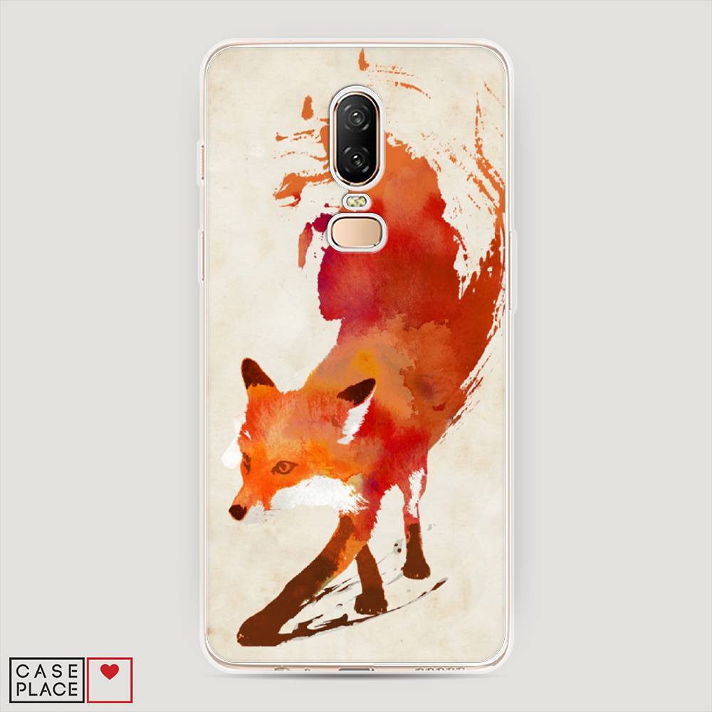 

Чехол Awog на OnePlus 6 / ВанПлас 6 "Лиса", Оранжевый, 150550-10