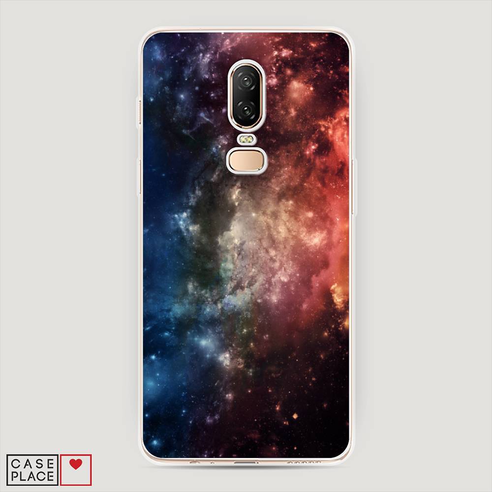 

Чехол Awog на OnePlus 6 / ВанПлас 6 "Космос", Синий;бежевый;красный, 150550-4