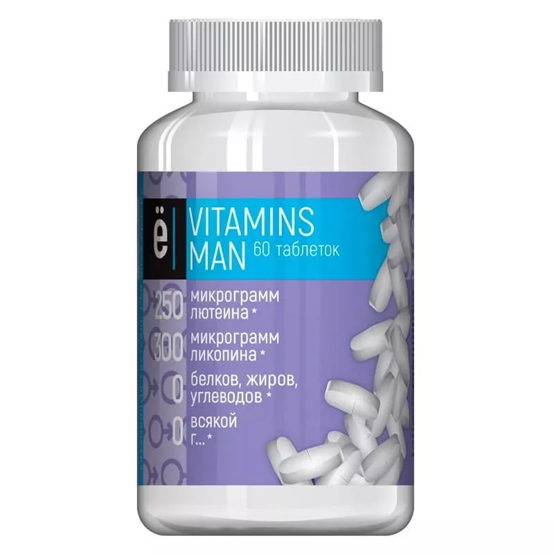 

ебатон Vitamins Man 60 таблеток, Vitamins Man