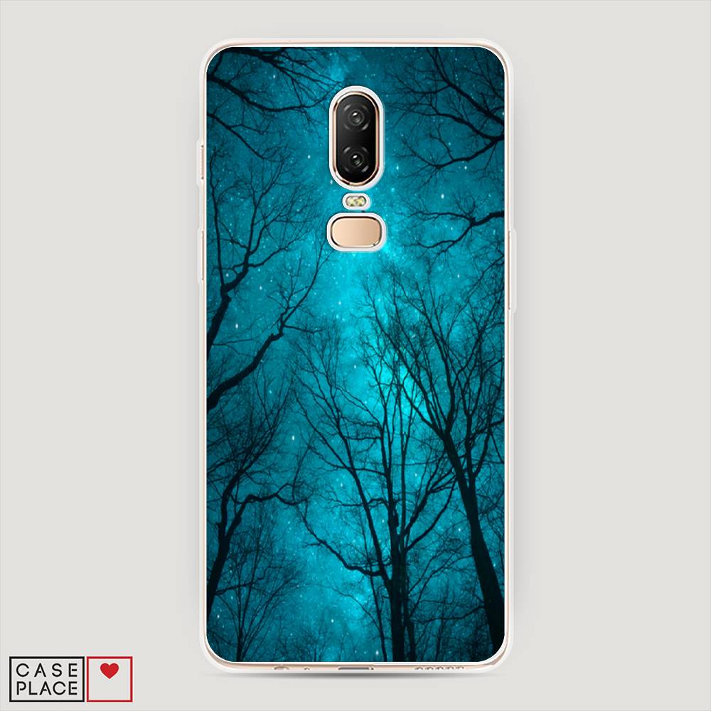 

Чехол Awog на OnePlus 6 / ВанПлас 6 "Сказочный лес", Черный;голубой, 150550-4