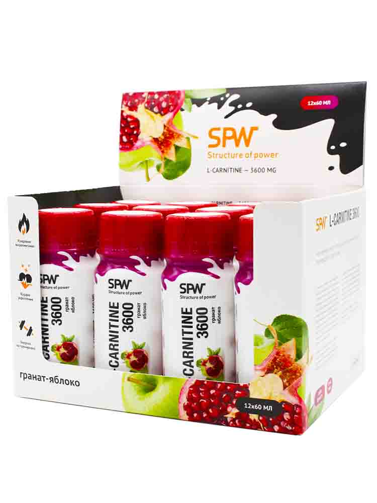 

SPW Л-карнитин SPW L-Carnitine 3600 Shot 60 мл. гранат-яблоко, 3600 Shot