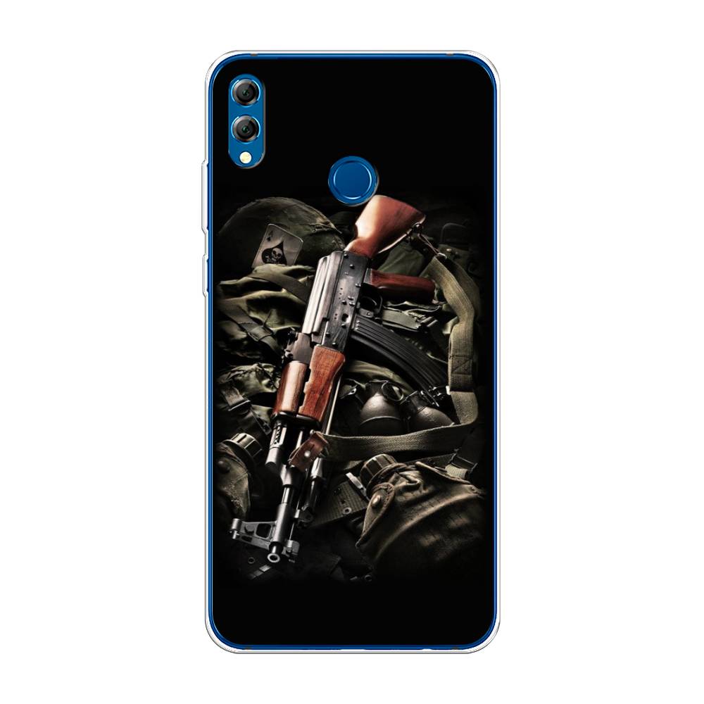 

Чехол Awog на Honor 8X Max "Автомат", Черный;коричневый;серый, 66550-5