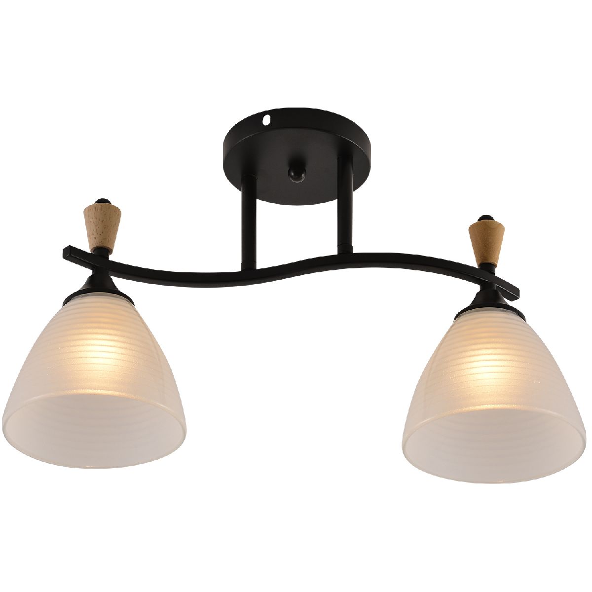 

Потолочный светильник Reluce 01589-3.3-02B BK+WOOD