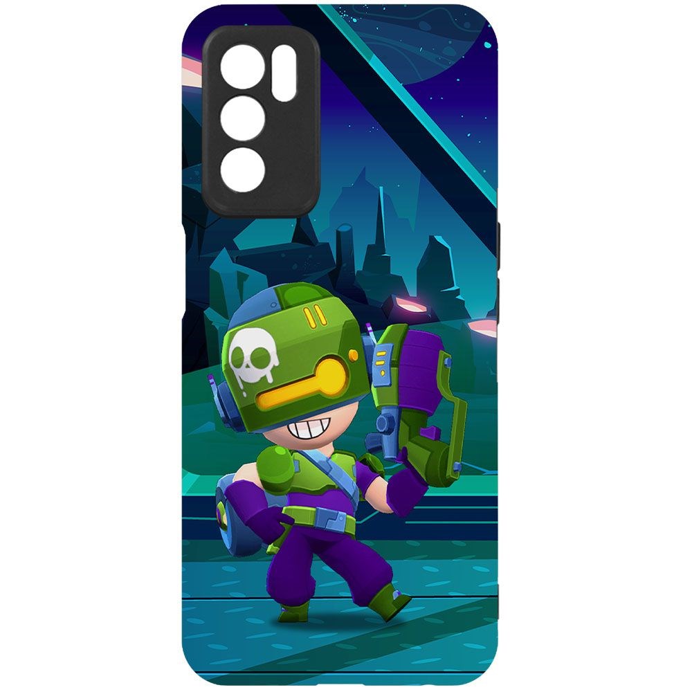 

Чехол-накладка Krutoff Софт Кейс Brawl Stars - Контрабандистка Пенни для Oppo A16 черный