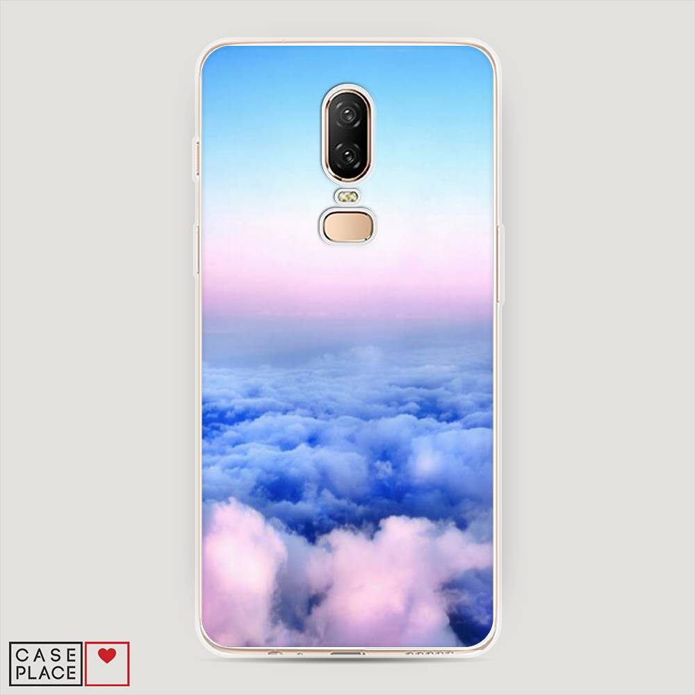 

Чехол Awog на OnePlus 6 / ВанПлас 6 "Облака", Голубой;розовый, 150550-4