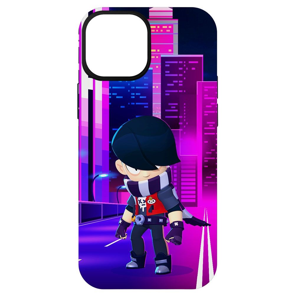 

Чехол-накладка Krutoff Софт Кейс Brawl Stars - Эдгар для iPhone 13 mini черный