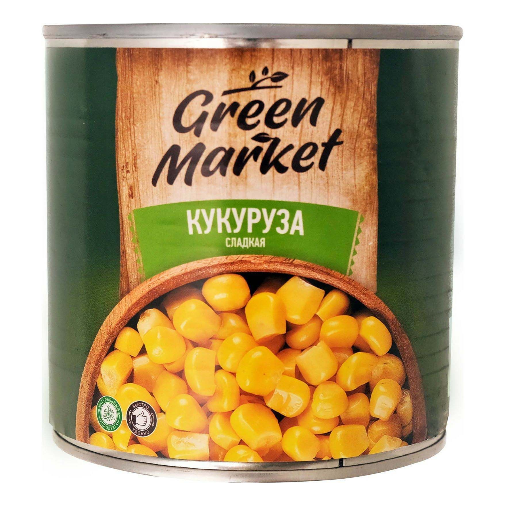 Кукуруза Green Market сахарная 425 мл