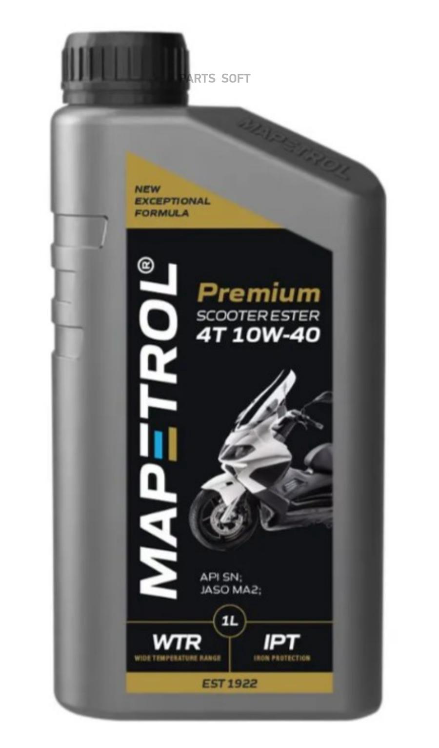 Моторное масло MAPETROL PREMIUM SCOOTER ESTER 4T 10W40 1л