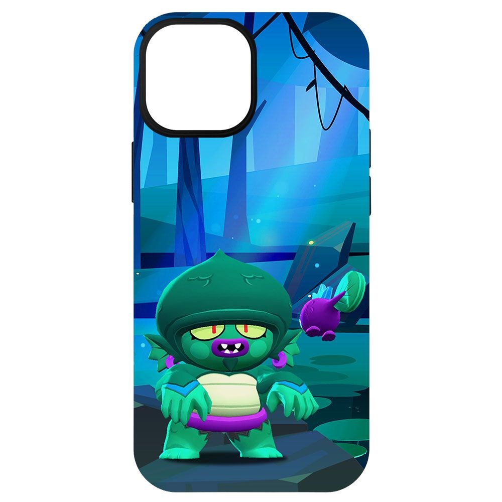 

Чехол-накладка Krutoff Софт Кейс Brawl Stars - Болотный Джин для iPhone 13 mini черный